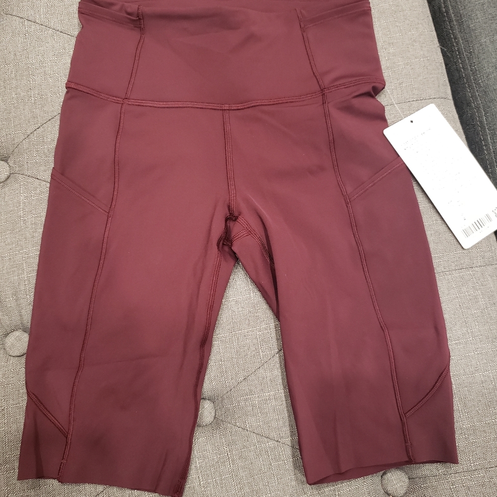 lululemon athletica Burgundy Bike Shorts